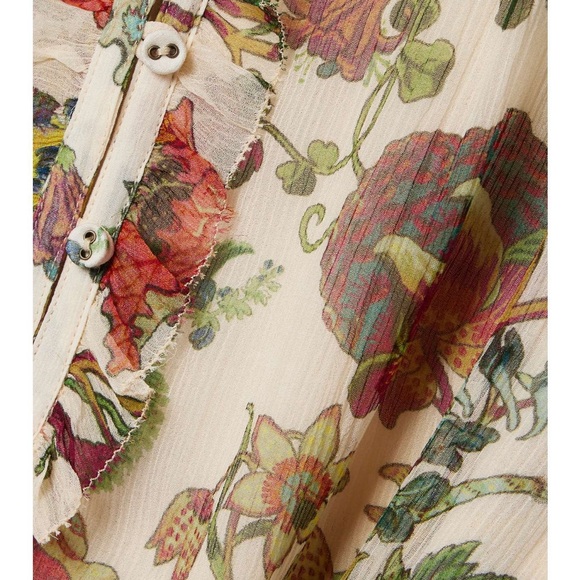 Ulla Johnson Anais Freesia Floral Silk Chiffon Minidress Size Small - Picture 2 of 12